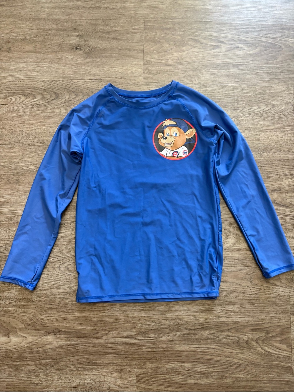 Chicago Cubs Mascot Clark Long-Sleeve Kids Rash Guard/Sun Shirt